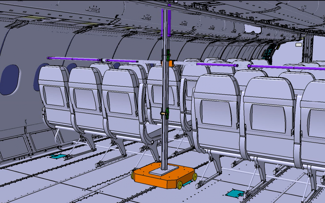 CT desarrolla FlightSafe, un sistema automatizado por luz UV-C de desinfección para el interior de las aeronaves comerciales