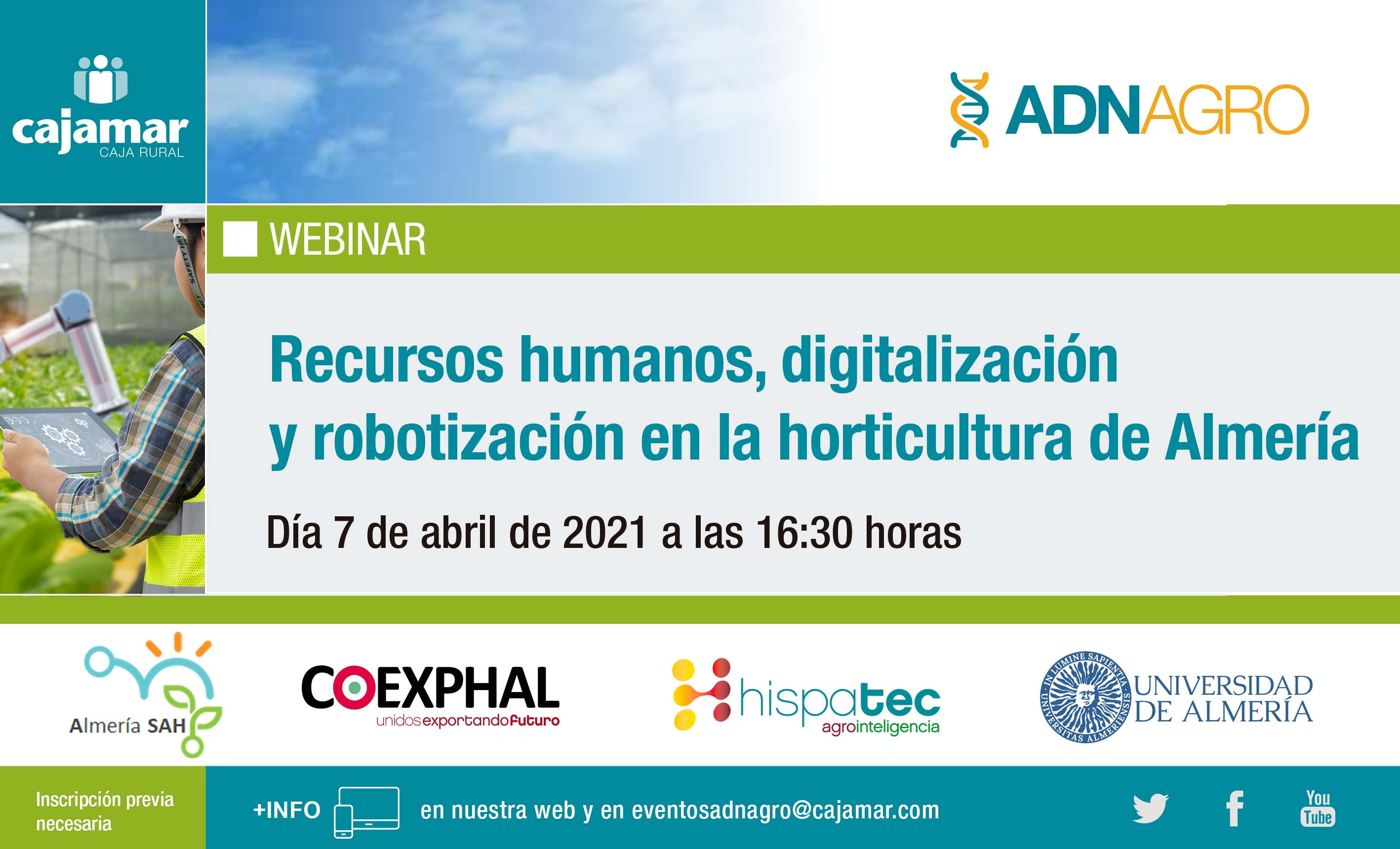 Webinar – Recursos humanos, digitalización y robotización en la horticultura de Almería