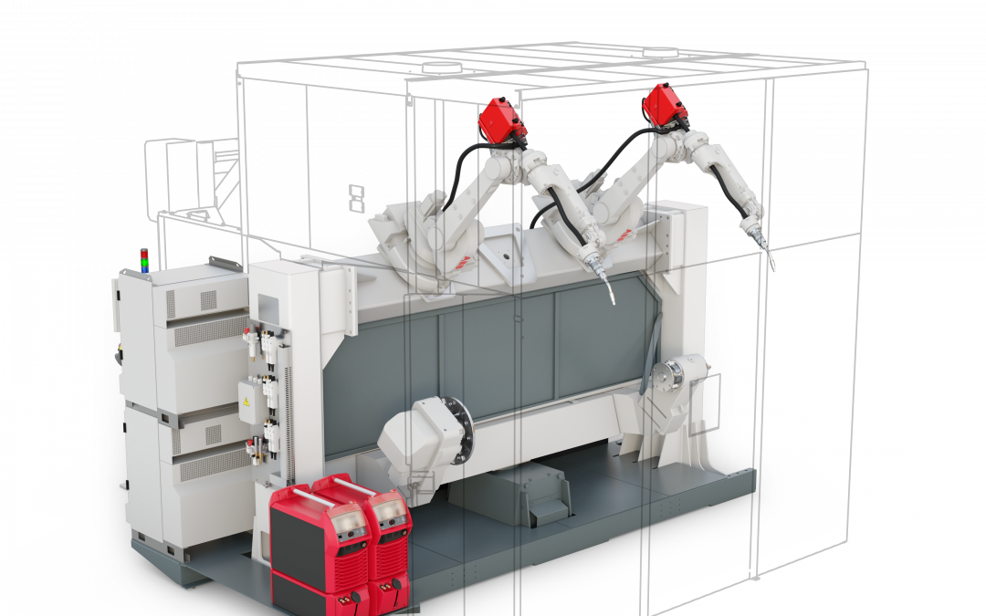 El nuevo sistema de soldadura roboti-zada OmniVanceTM FlexArc® Compact de ABB ahorra espacio y añade flexibilidad a las aplicaciones de soldadura