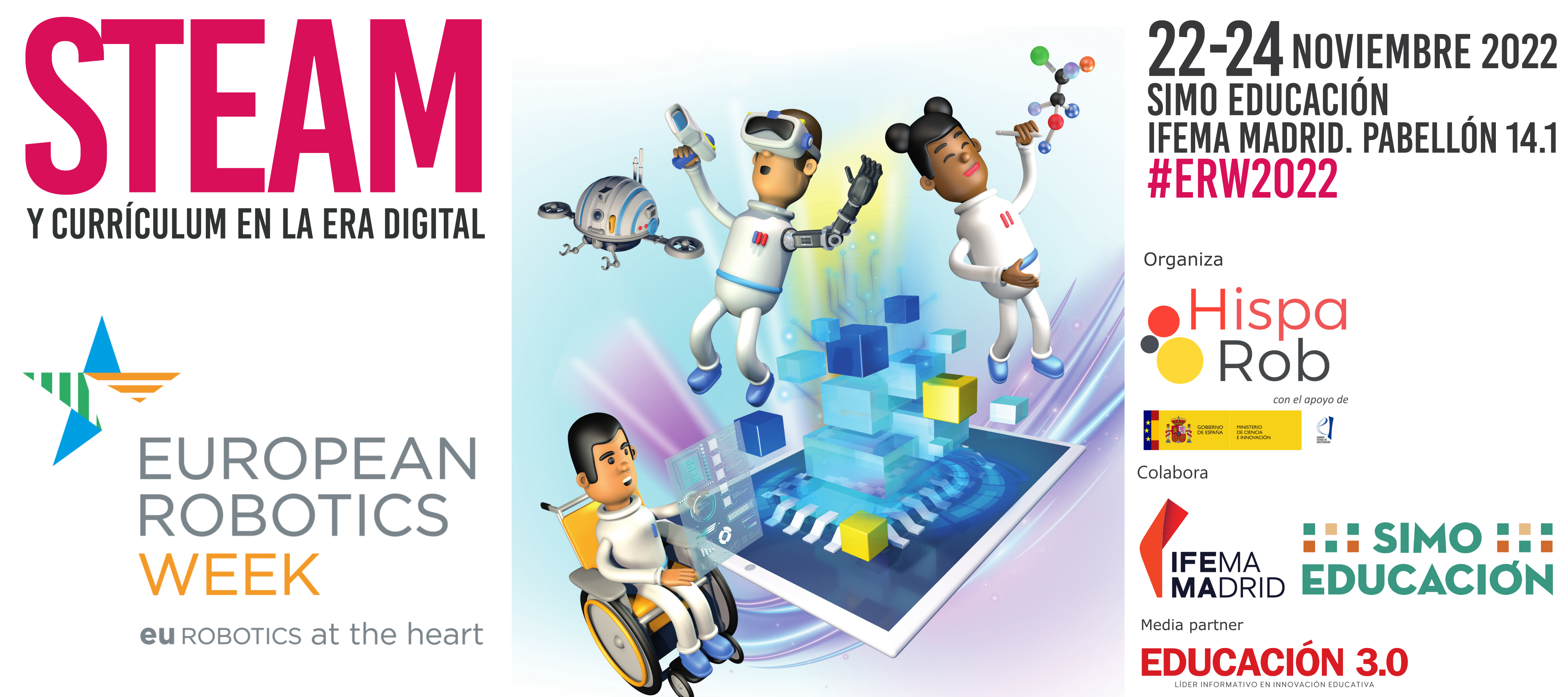 HispaRob lleva su Jornada ERW2022 «STEAM y currículum en la era digital» a SIMO Educación