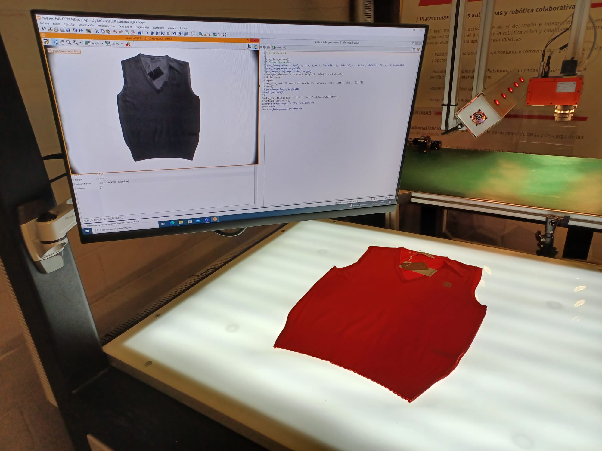 Visión artificial para el control de calidad del corte de piezas de ropa en la industria textil 4.0