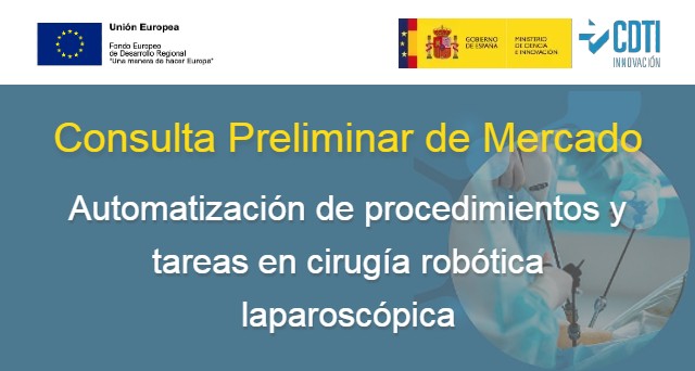 Consulta Preliminar de Mercado (CPM) para conocer el grado de desarrollo de la tecnología de automatización de procedimientos y tareas en cirugía robótica laparoscópica.