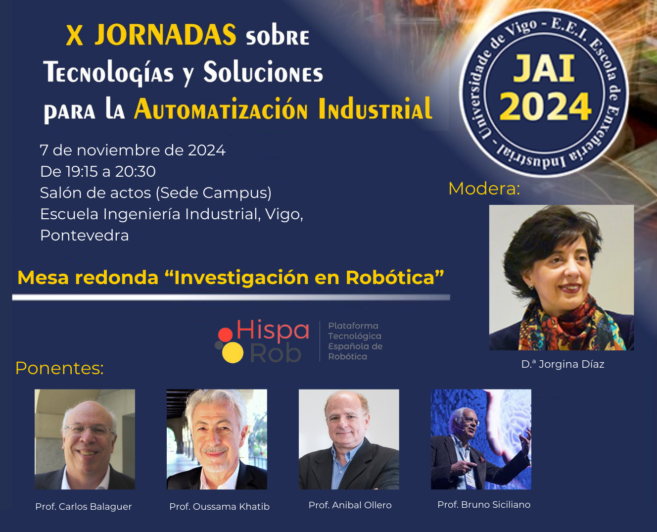 HispaRob moderará la Mesa redonda «Investigación en robótica» en las JAI 2024