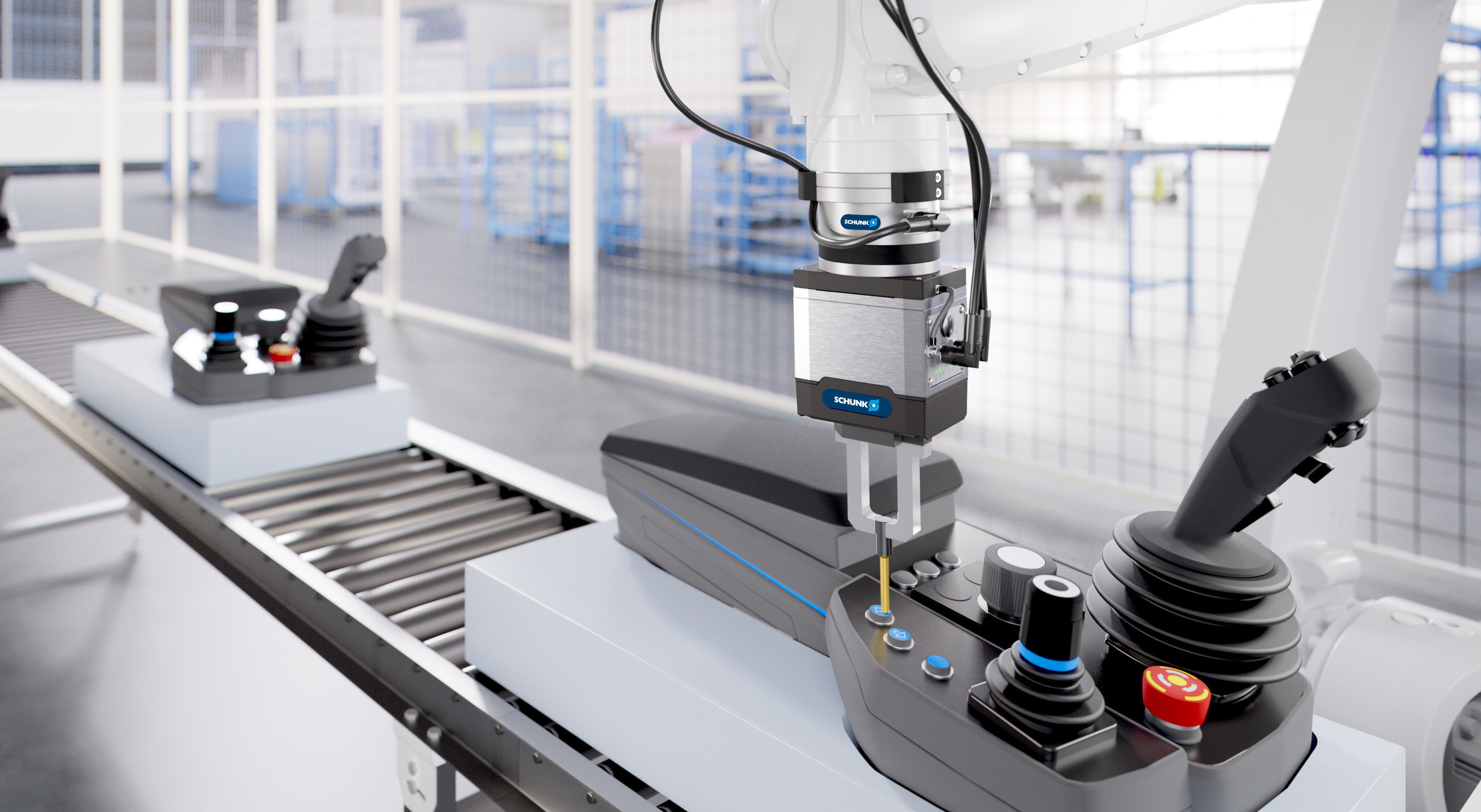 Sensor de fuerza-par FTS de 6 ejes . Sentido del tacto robótico