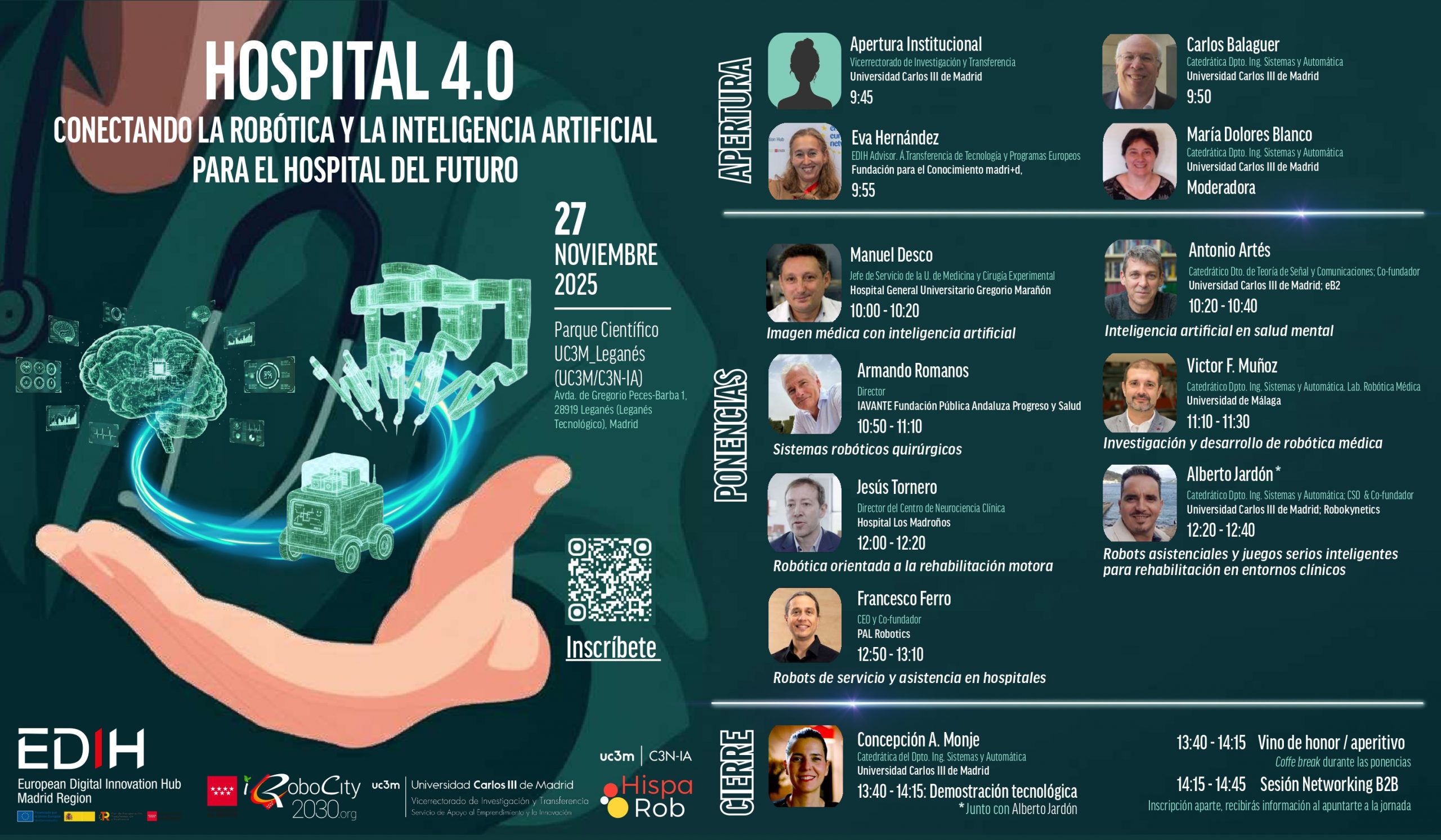 Jornada “Hospital 4.0: conectando la robótica y la inteligencia artificial para el hospital del futuro”